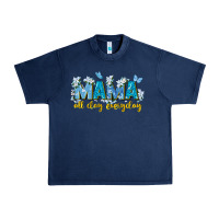 Navy mama all day everyday Urban Heavy Tee - Zillion Design Studio