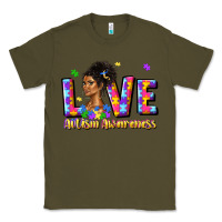 Army Green love autism awareness Classic Tee - JahusDesignShop