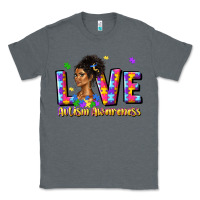 Charcoal Heather love autism awareness Classic Tee - JahusDesignShop
