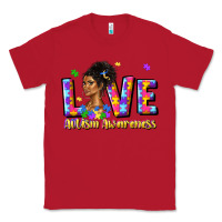 Red love autism awareness Classic Tee - JahusDesignShop