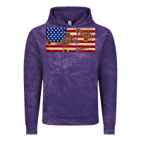 Cloud Purple American flag leopard sunflower Vintage Hoodie - JahusDesignShop
