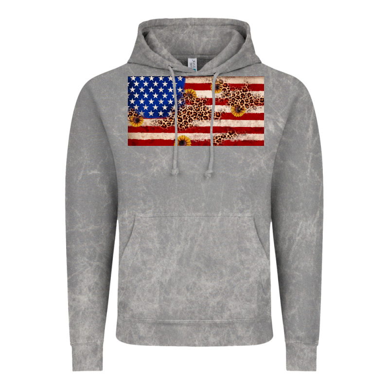 American Flag Leopard Sunflower Vintage Hoodie by JahusDesignShop | Teevron