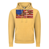 Vintage Mustard American flag leopard sunflower Vintage Hoodie - JahusDesignShop
