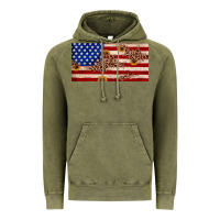 Vintage Olive American flag leopard sunflower Vintage Hoodie - JahusDesignShop