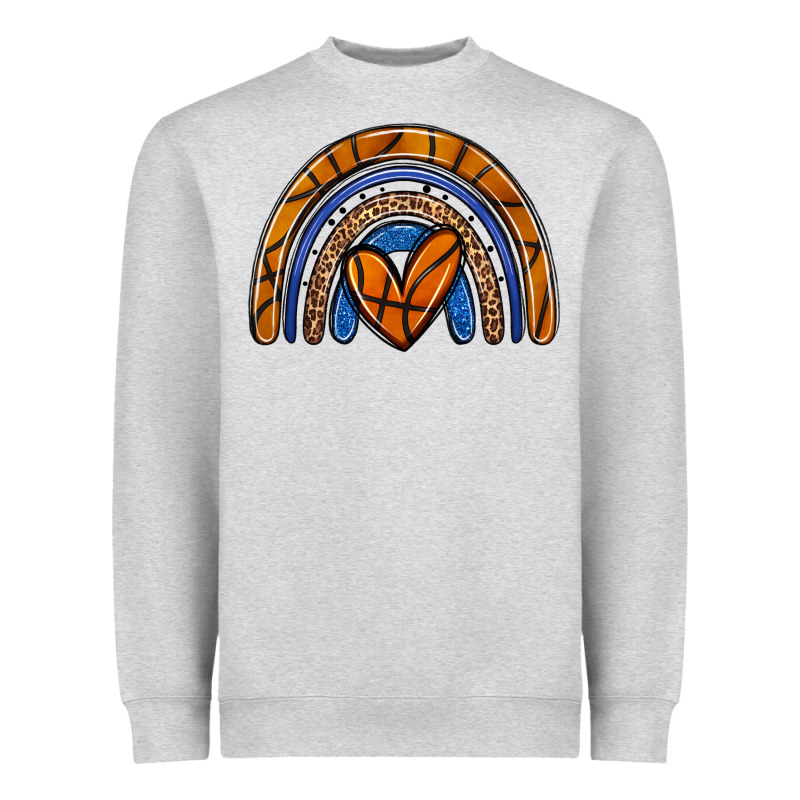 Basketball Rainbow Heavyweight Sweatshirt by Zillion Design Studio | Teevron