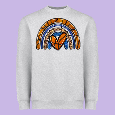 Basketball Rainbow Heavyweight Sweatshirt Designed By Zillion Design Studio