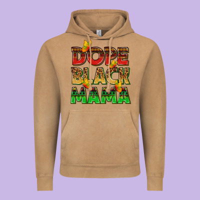 Vintage Hoodie dope black mama with butterflies