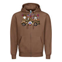 Chestnut camouflage gnomes american flag star truck Zipper Hoodie - Artiststas