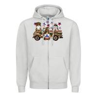 Dove Grey camouflage gnomes american flag star truck Zipper Hoodie - Artiststas