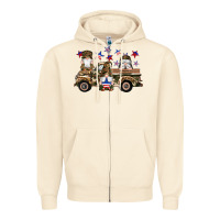 Sandshell camouflage gnomes american flag star truck Zipper Hoodie - Artiststas