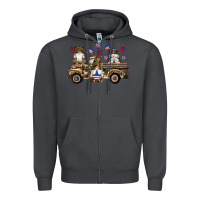 Smoke camouflage gnomes american flag star truck Zipper Hoodie - Artiststas