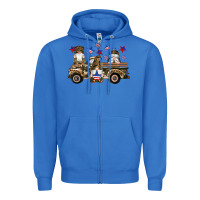 True Royal camouflage gnomes american flag star truck Zipper Hoodie - Artiststas
