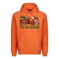Carrot Tis' The Season Christmas Truck Premium Hoodie - BundleAndBundleShop