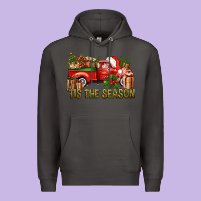 Tis' The Season Christmas Truck Premium Hoodie Designed By Bundleandbundleshop
