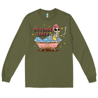 Army Green do i look like i give a duck Long Sleeve Tee - JahusDesignShop