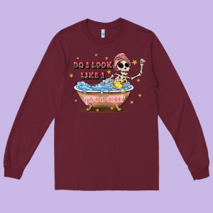 Do I Look Like I Give A Duck Long Sleeve Tee Designed By Jahusdesignshop