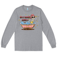 Heather Grey do i look like i give a duck Long Sleeve Tee - JahusDesignShop