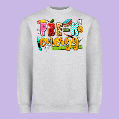 Pre K Energy Heavyweight Sweatshirt Designed By Texasbilliewilder