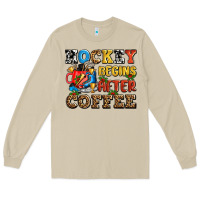 Mushroom hockey begins after coffee ado Long Sleeve Tee - AdoDesignShop