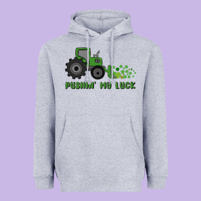 Pushin' My Luck Heavyweight Hoodie Designed By Maliassmallbusiness