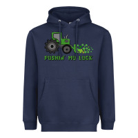 Navy pushin' my luck Heavyweight Hoodie - MaliasSmallBusiness