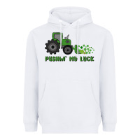 White pushin' my luck Heavyweight Hoodie - MaliasSmallBusiness