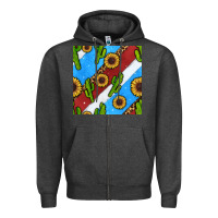 Charcoal Heather western 4th of july seamless pattern Zipper Hoodie - BundleAndBundleShop