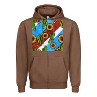 Chestnut western 4th of july seamless pattern Zipper Hoodie - BundleAndBundleShop