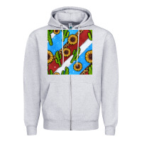 Heather Grey western 4th of july seamless pattern Zipper Hoodie - BundleAndBundleShop