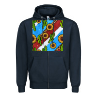 Navy western 4th of july seamless pattern Zipper Hoodie - BundleAndBundleShop