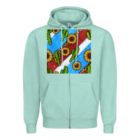 Seafoam western 4th of july seamless pattern Zipper Hoodie - BundleAndBundleShop