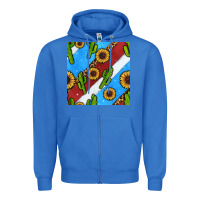 True Royal western 4th of july seamless pattern Zipper Hoodie - BundleAndBundleShop