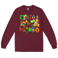 Burgundy cinco de mayo Long Sleeve Tee - AdoDesignShop