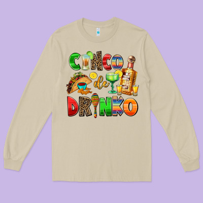 Cinco De Mayo Long Sleeve Tee Designed By Adodesignshop