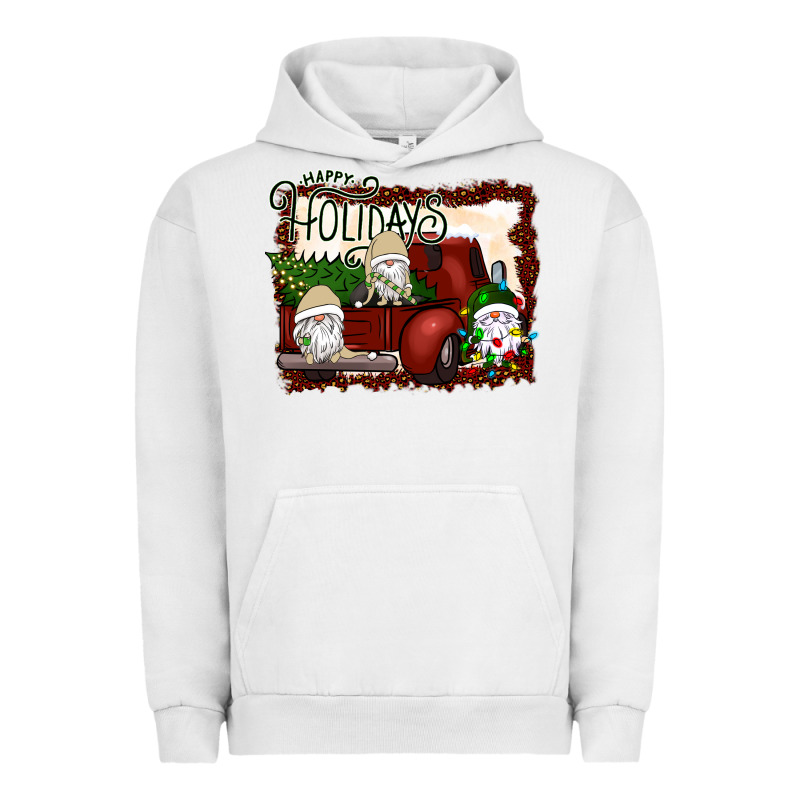 Happy Holidays Gnomes Christmas Truck Urban Hoodie by Bettercallsaul | Teevron