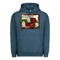 Pigment Midnight Navy happy holidays gnomes Christmas Truck Urban Hoodie - Bettercallsaul