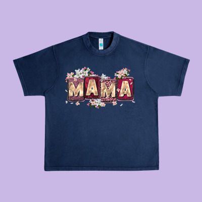 Mama With License Letters Urban Heavy Tee Designed By Zillion Design Studio