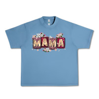 Pebble Blue mama with license letters Urban Heavy Tee - Zillion Design Studio