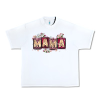 White mama with license letters Urban Heavy Tee - Zillion Design Studio