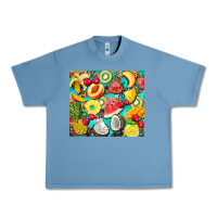 Pebble Blue summer fruits Urban Heavy Tee - BarkalooDesign