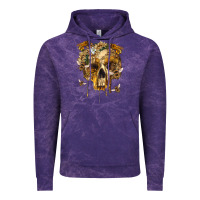 Cloud Purple Flower Skeleton Bees Vintage Hoodie - RanaPortraitStore