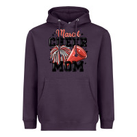 Plum mascot cheer mom Heavyweight Hoodie - MaliasSmallBusiness