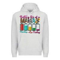 Dove Grey Battery Life Of A Mama Premium Hoodie - BundleAndBundleShop
