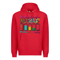 Red Battery Life Of A Mama Premium Hoodie - BundleAndBundleShop