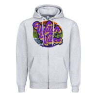 Heather Grey witch vibes Zipper Hoodie - JahusDesignShop