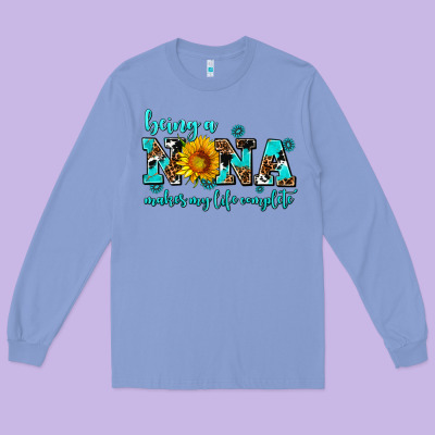Being A Nana Makes My Life Complete Long Sleeve Tee Designed By Adodesignshop