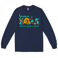 Navy being a nana makes my life complete Long Sleeve Tee - AdoDesignShop
