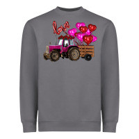 Storm valentine's day pink tractor with pin heart balloons Heavyweight Sweatshirt - RanaPortraitStore