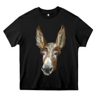 Black american mammoth jackstock donkey  face Heavy Core Tee - LillyAllenDesigns