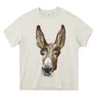Cream american mammoth jackstock donkey  face Heavy Core Tee - LillyAllenDesigns